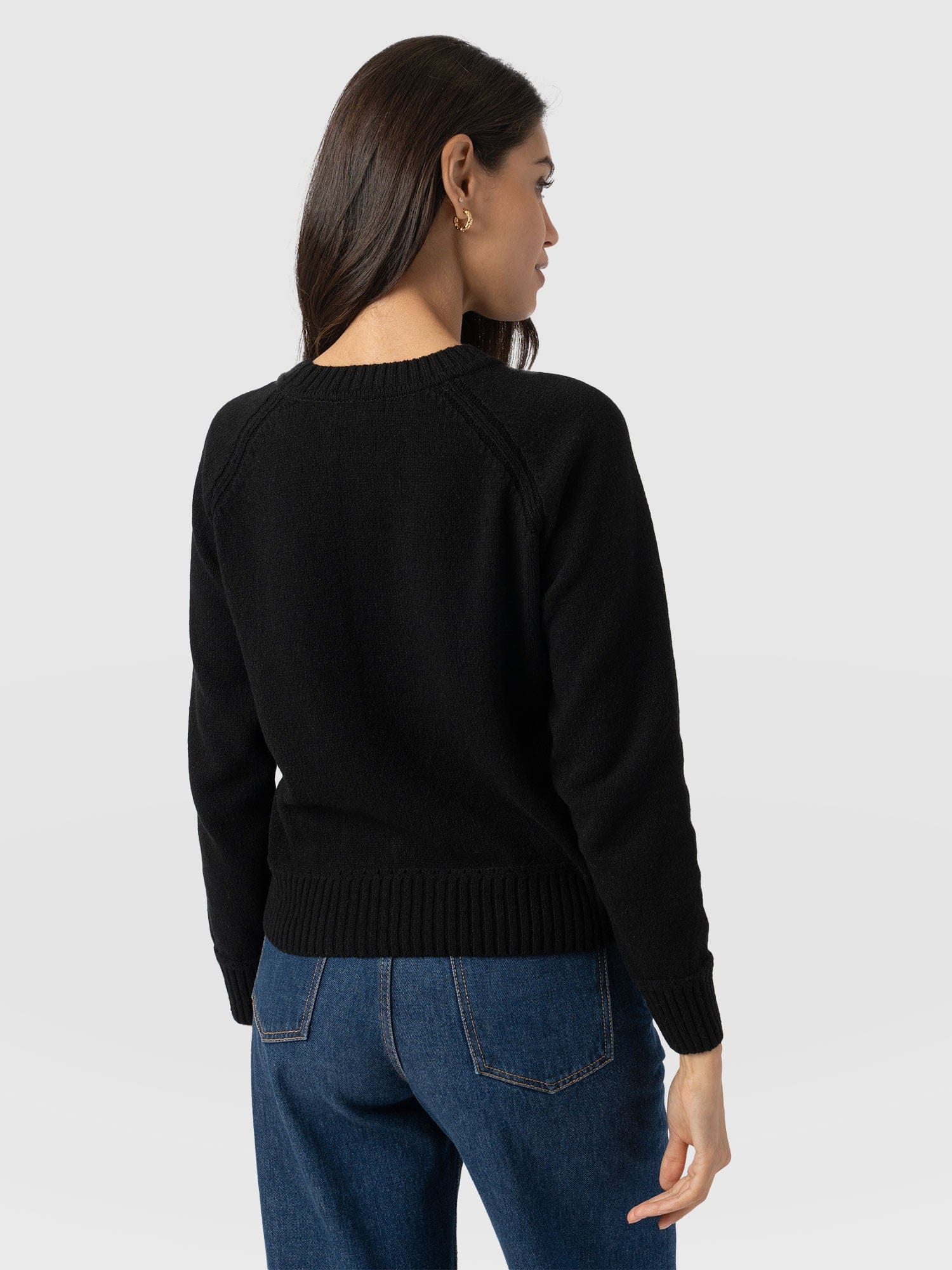 Oxford Cashmere Jumper - Black - Women's Sweaters | Saint + Sofia® USA